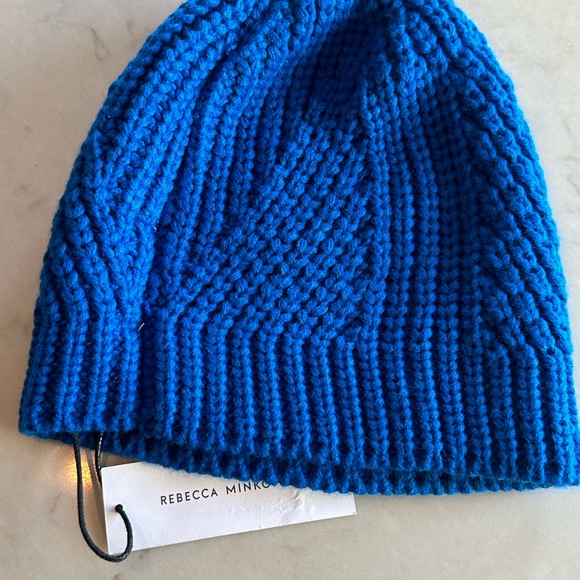 Rebecca Minkoff Cobalt Blue Beanie Hat- NWT - Picture 2 of 3